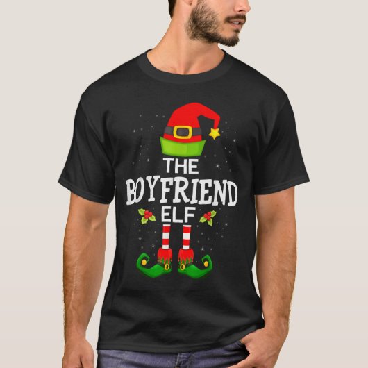 T-shirt The Boyfriend Elf Christmas Family Matching Pajama (Devant)