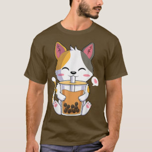 T-shirt Thé Cat Boba Tea Bubble Tea Anime Kawaii Neko Girl