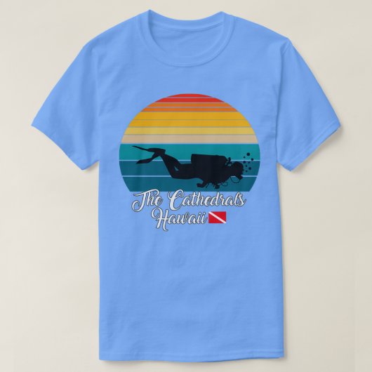 T-shirt The Cathedrals Hawaii Diving (Design devant)