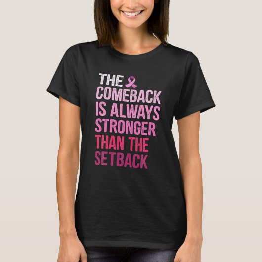 T-shirt The Comeback Is Always Stronger Than The Setback (Devant)