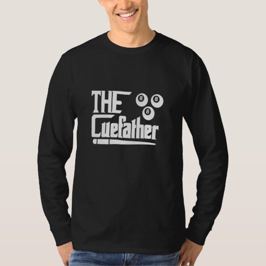 T-shirt The CueFather Billiard Billiard Player Snooker Poo (Devant)