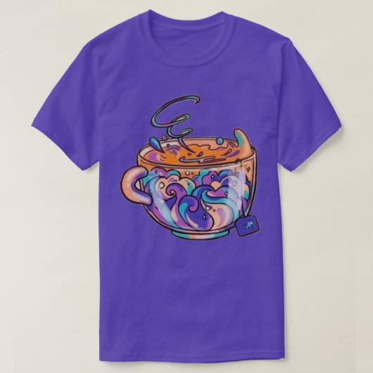 T-shirt Thé cupe coloré (Design devant)