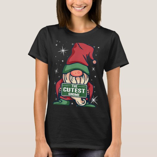 T-shirt The Cutest Gnome Xmas Elf Matching Family Christma (Devant)