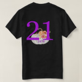 T-shirt Thé d'anniversaire customisé (noir) (Design dos)