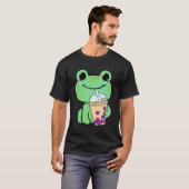 T-shirt Thé de bulle à la grenouille (Devant entier)