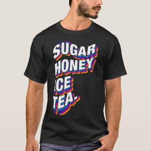 T-shirt Thé de glace au miel sucre amusant 90s Vintage Rét