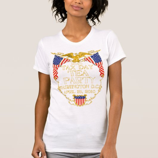 T-shirt Thé de jour de 2010 impôts (Devant)