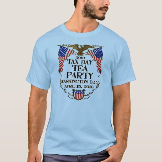 T-shirt Thé de jour de 2010 impôts (Devant)