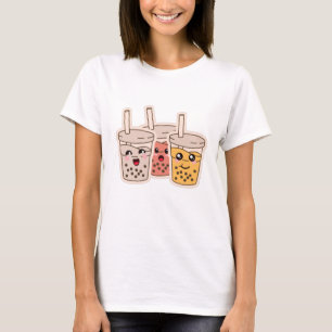 T-shirt Thé de lait éclatant bulle Boba Anime