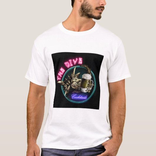 T-shirt The Dive - "Boire en paix ou laisser en morceaux" (Devant)