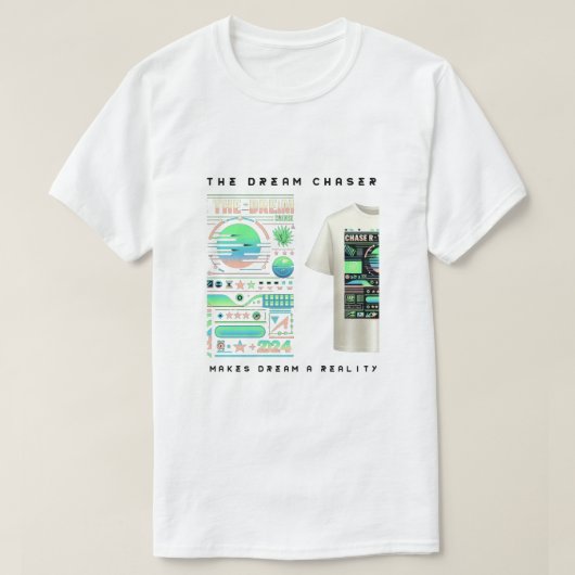 T-shirt "The Dream Chaser" Conception abstraite vibrante (Design devant)