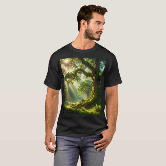 T-shirt The Emerald Grove: Ancient Light (Devant entier)
