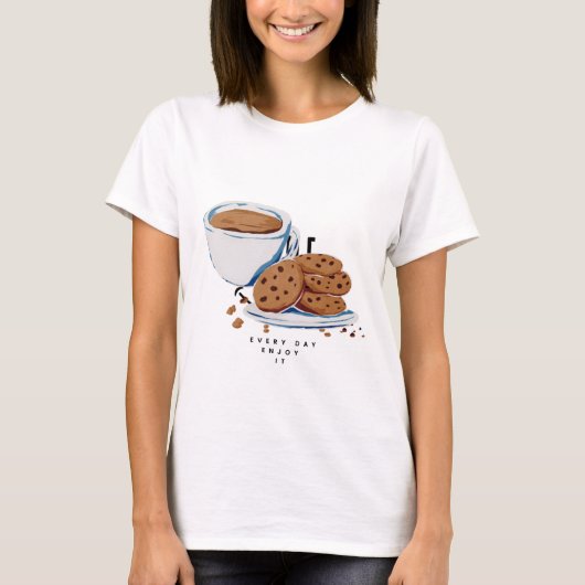 T-shirt Thé et biscuits - Profitez chaque jour (Devant)