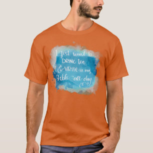 T-shirt thé et écrire