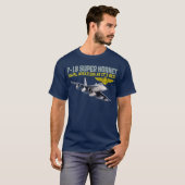 T-shirt The F18 Super Hornet in actionNaval aviation at (Devant entier)