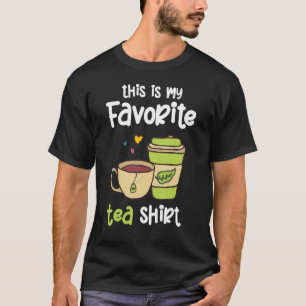 T-shirt Thé Favori Buveur Thé Thé Sac Thé
