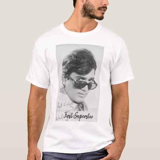 T-shirt The First Superstar Anand Forever King of Romance  (Devant)