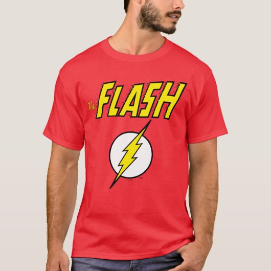 T-shirt The Flash Name & Lightning Bolt Logo (Devant)