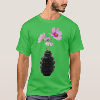 T-shirt the flower of peace design sticker
