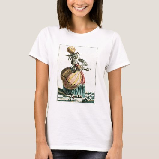 T-shirt The Flying Coquette, c.1784 (gravure en couleur) (Devant)