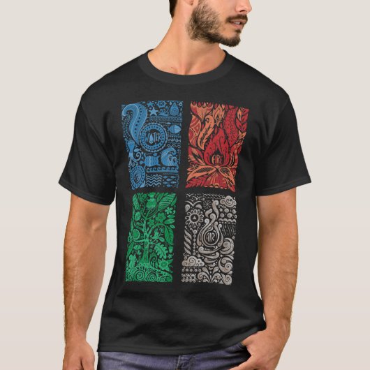 T-shirt The Four Elements of Nature vintage (Devant)