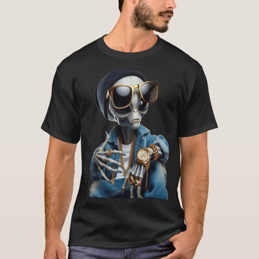 T-shirt The funky Alien (Devant)