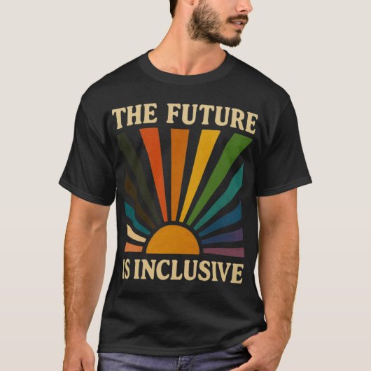 T-shirt The Future is Inclusive  retro (Devant)