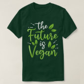 T-shirt The Future Is Vegan Powered By Veggies Funny Veget (Design devant)