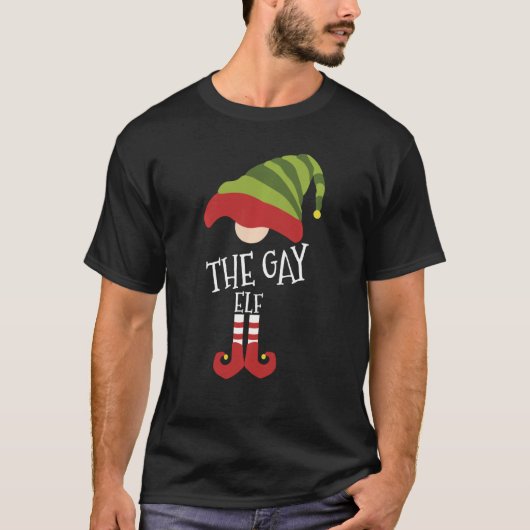 T-shirt The Gay Elf Christmas Eve (Devant)