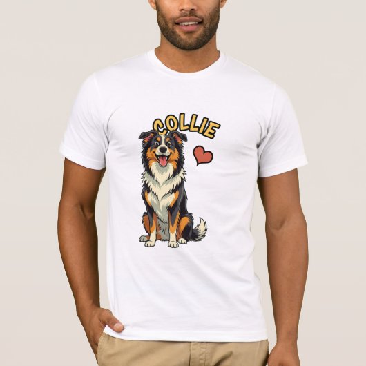 T-shirt The Gentle Herding Hero - Collie (Devant)