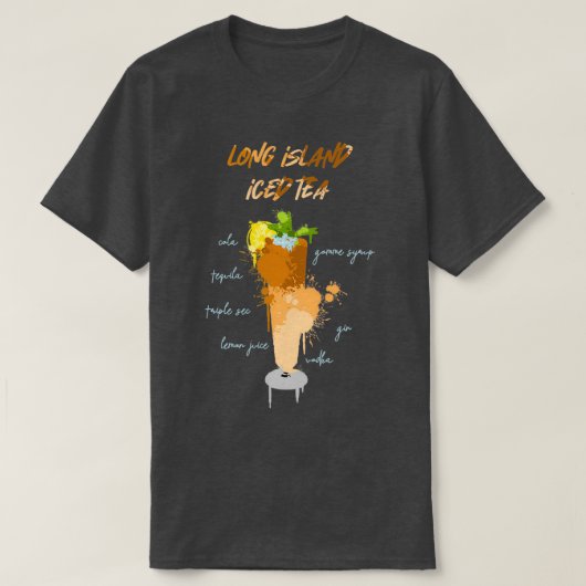 T-shirt Thé glacé Long Island Cocktail Cadeau 1 (Design devant)