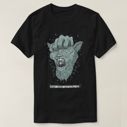 T-shirt The Grabbing Hands. #shout #inblack (Design devant)