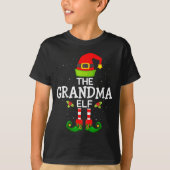 T-shirt The Grandma Elf Christmas Family Matching Pajama (Devant)