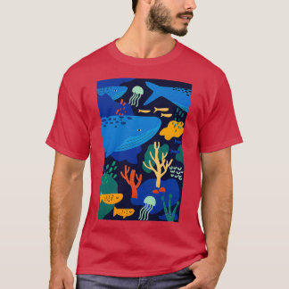 T-shirt The Great Big Whale Voyage Blue Edition