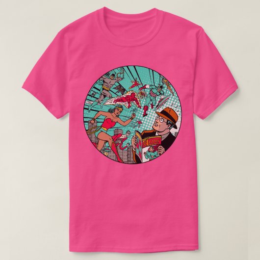 T-shirt The Great Comic Book Heroes v3 (Design devant)