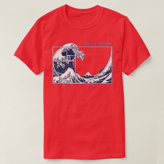 T-shirt The Great Fibonacci Wave (Design devant)