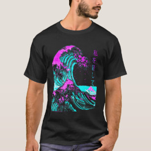 T-shirt The Great Wave Off Vaporwave Kanagawa