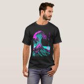T-shirt The Great Wave Off Vaporwave Kanagawa (Devant entier)