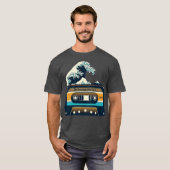 T-shirt The Great Wave Song of Kanagawa Cassette by Tobe F (Devant entier)