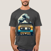 T-shirt The Great Wave Song of Kanagawa Cassette by Tobe F (Devant)