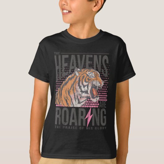 T-shirt The Heavens Are Roaring, Psalm 19_1 Bible Verse  (Devant)