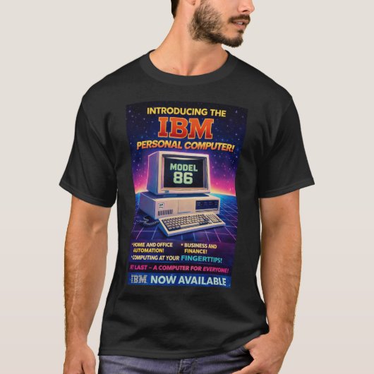 T-shirt The "IBM Model 86" Retro-Tech (Devant)