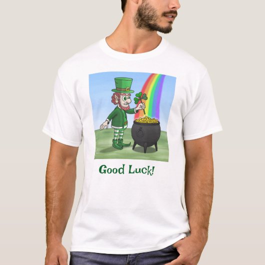 T-shirt The Irish leprechaun and the pot of gold (Devant)