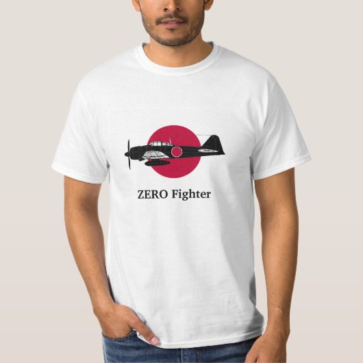T-shirt The Japanese flag and Zero fighter (Devant)
