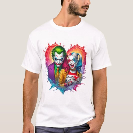 T-shirt The Joker and Harlequin  (Devant)