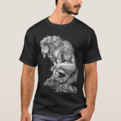 T-shirt The King of The Werewolf Medieval Wolf Curse Monst (Devant)