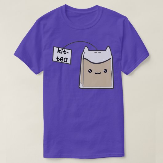 T-shirt Thé Kit Kitten Funny Pour Amoureux des chats Cute  (Design devant)