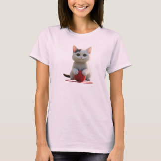 T-shirt The Kitten and the Red Yarn