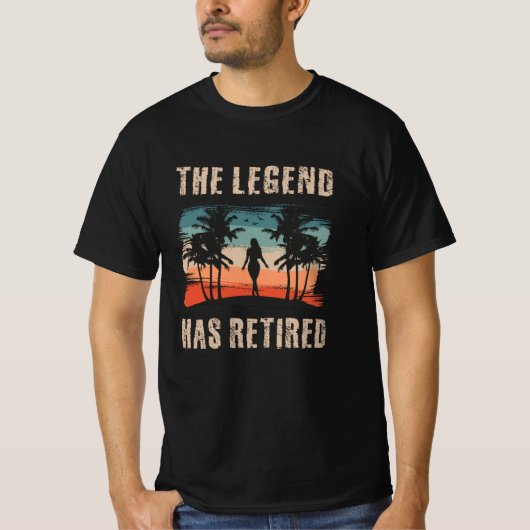 T-shirt The legend has retired (Devant)