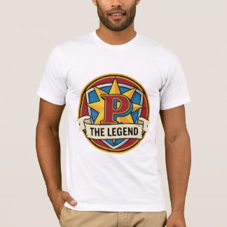 T-shirt The Legend Monogram P - Custom Superhero Gamer